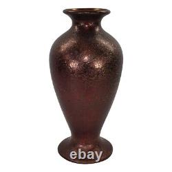 Weller Bronze Ware 1910s Vintage Arts and Crafts Pottery Ceramic Lamp Vase