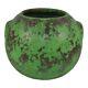 Weller Coppertone 1920s Arts And Crafts Pottery Green Bulbous Ball Handled Vase
