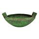 Weller Coppertone 1920s Vintage Arts And Crafts Pottery Matte Green Handled Bowl