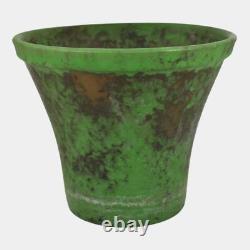 Weller Coppertone 1920s Vintage Arts and Crafts Pottery Green Flower Pot Planter