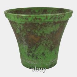 Weller Coppertone 1920s Vintage Arts and Crafts Pottery Green Flower Pot Planter