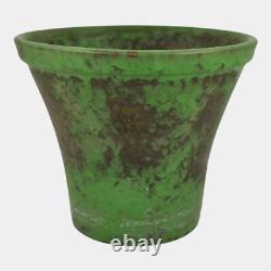 Weller Coppertone 1920s Vintage Arts and Crafts Pottery Green Flower Pot Planter