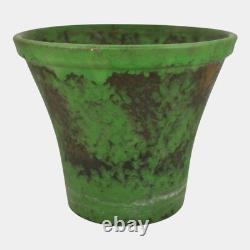 Weller Coppertone 1920s Vintage Arts and Crafts Pottery Green Flower Pot Planter