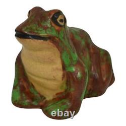 Weller Coppertone Greora 1920s Art Pottery Matte Green Small Frog Figurine