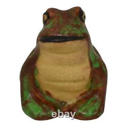 Weller Coppertone Greora 1920s Art Pottery Matte Green Small Frog Figurine