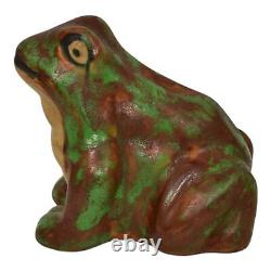 Weller Coppertone Greora 1920s Art Pottery Matte Green Small Frog Figurine