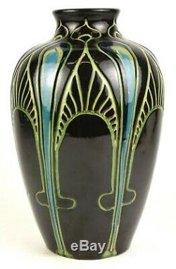 Weller Faience 13 Vase Incised Arts And Crafts Rhead