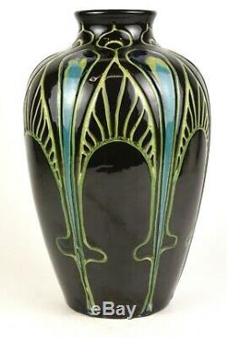 Weller Faience 13 Vase Incised Arts And Crafts Rhead