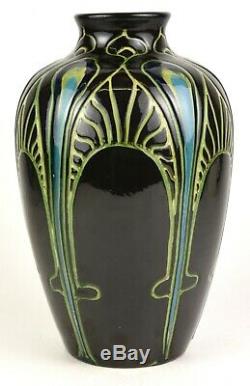 Weller Faience 13 Vase Incised Arts And Crafts Rhead