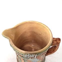 Weller Forest Scenic Pitcher Arts Crafts Landscape Relief Art Pottery Antique