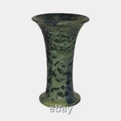 Weller Frosted Matte Vintage Arts and Crafts Pottery Green Ceramic Vase