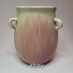 Weller Fruitone Art Pottery Vase 3 Handled Mission Style/Arts & Crafts PinkBlush