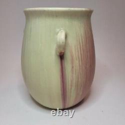 Weller Fruitone Art Pottery Vase 3 Handled Mission Style/Arts & Crafts PinkBlush