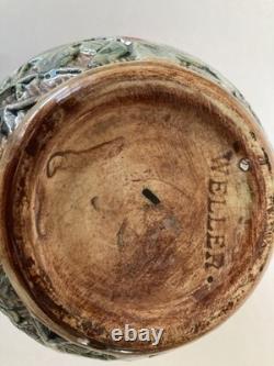 Weller Knifewood Vase with Birds and Greenery Bright Colors