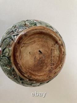 Weller Knifewood Vase with Birds and Greenery Bright Colors