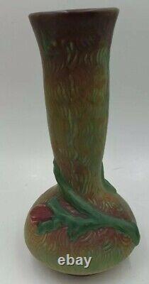 Weller MALVERNBud Vase American Art Pottery Arts & Crafts Vintage Rose Pre Logo