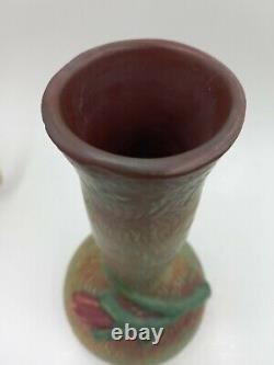 Weller MALVERNBud Vase American Art Pottery Arts & Crafts Vintage Rose Pre Logo