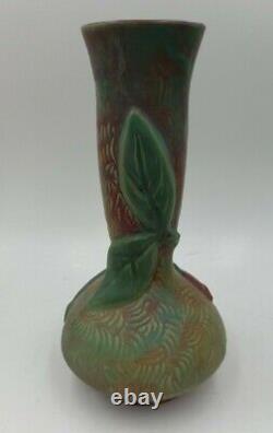 Weller Malvern Bud Vase American Art Pottery Arts & Crafts Vintage Rose Pre Logo