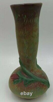 Weller Malvern Bud Vase American Art Pottery Arts & Crafts Vintage Rose Pre Logo