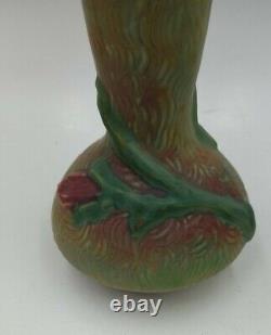 Weller Malvern Bud Vase American Art Pottery Arts & Crafts Vintage Rose Pre Logo