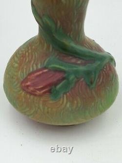 Weller Malvern Bud Vase American Art Pottery Arts & Crafts Vintage Rose Pre Logo