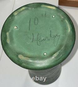 Weller Matte Green 10 Vase 1910 Arts & Crafts Era Pottery Pot Suevo Design