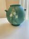 Weller Matte Green 1900s Vtg Arts And Crafts Antique Pottery Ceramic Vase Floral