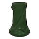 Weller Matte Green 1910s Vintage Arts And Crafts Pottery Twist Ceramic Vase