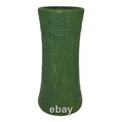 Weller Matte Green 1910s Vintage Arts and Crafts Pottery Ceramic Vase