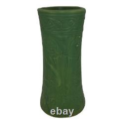 Weller Matte Green 1910s Vintage Arts and Crafts Pottery Ceramic Vase