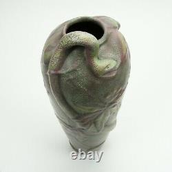 Weller Pottery 18 Fru Russett matte ware snake & bird vase Arts & Crafts