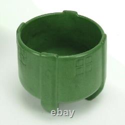 Weller Pottery 7 3/8 Bedford matte green arts & crafts buttress squares jard