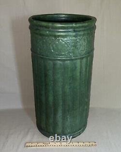 Weller Pottery American Arts & Crafts Matte Green Umbrella Stand Vase 20 1/2