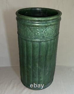 Weller Pottery American Arts & Crafts Matte Green Umbrella Stand Vase 20 1/2