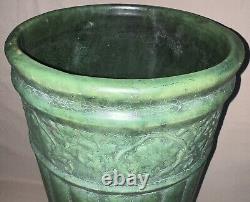 Weller Pottery American Arts & Crafts Matte Green Umbrella Stand Vase 20 1/2