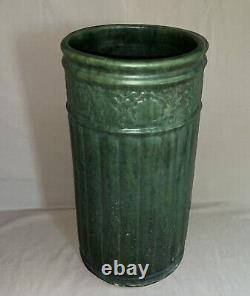 Weller Pottery American Arts & Crafts Matte Green Umbrella Stand Vase 20 1/2