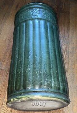 Weller Pottery American Arts & Crafts Matte Green Umbrella Stand Vase 20 1/2