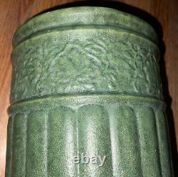 Weller Pottery American Arts & Crafts Matte Green Umbrella Stand Vase 20 1/2