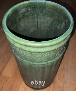 Weller Pottery American Arts & Crafts Matte Green Umbrella Stand Vase 20 1/2