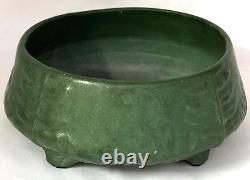 Weller Pottery Arts & Crafts Footed Bowl With Blue-green Base. Mint