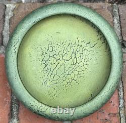 Weller Pottery Arts & Crafts Frosted Matt Green Footed Bowl. Mint