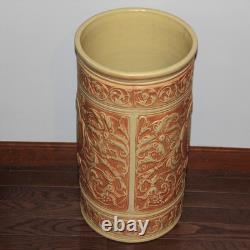 Weller Pottery Arts & Crafts Umbrella Stand 20 Antique American Relief