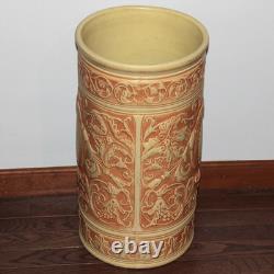 Weller Pottery Arts & Crafts Umbrella Stand 20 Antique American Relief