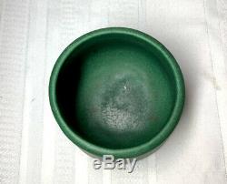 Weller Pottery, Bedford Matt Green, Footed Witches Cauldron Vase, Arts & Crafts