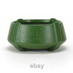 Weller Pottery Bedford Matte green arts & crafts 7.75 dia 4 buttress bowl