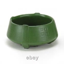Weller Pottery Bedford Matte green arts & crafts 7.75 dia 4 buttress bowl