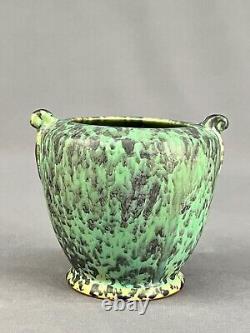 Weller Pottery COPPERTONE Mottled Green 4 1/4 Vase c. 1920's