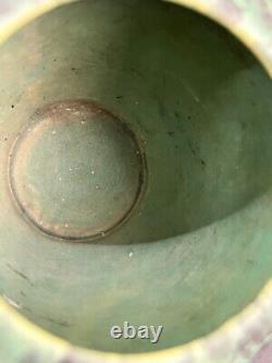 Weller Pottery COPPERTONE Mottled Green 4 1/4 Vase c. 1920's