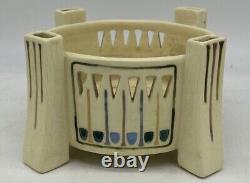 Weller Pottery Creamware Planter Ivory Arts and Crafts Pattern 1915 Pierced
