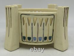 Weller Pottery Creamware Planter Ivory Arts and Crafts Pattern 1915 Pierced